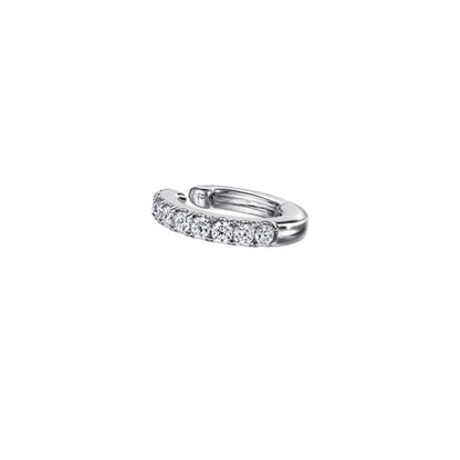 14K White Gold Diamond Cuff Earring