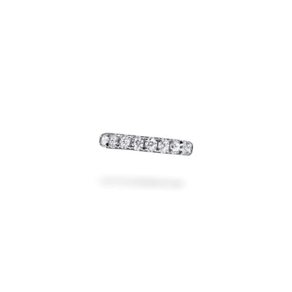 14K White Gold Diamond Cuff Earring