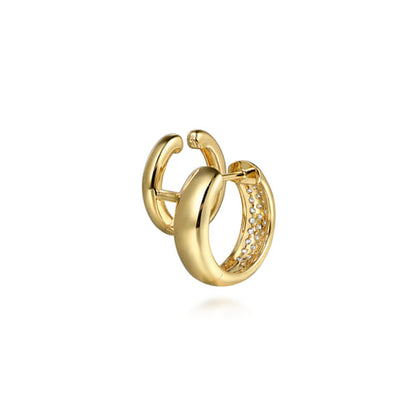 14K Yellow Gold Diamond Stuggies Earrings