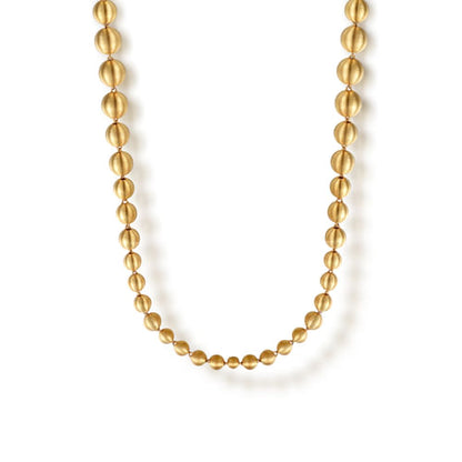 14K Yellow Gold Bujukan Beads Chain Necklace