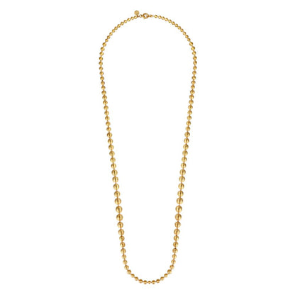 14K Yellow Gold Bujukan Beads Chain Necklace